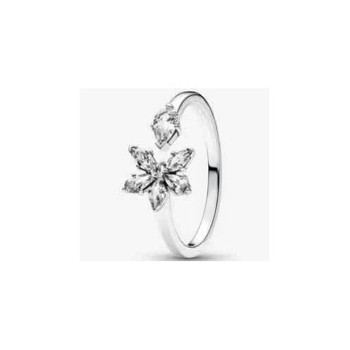 Anillo Flor Brillante con Zirconias