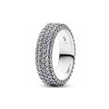 Anillo Tipo Pan Pavé Brillante