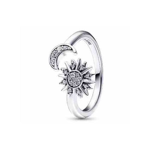 Anillo Sol y Luna Brillante
