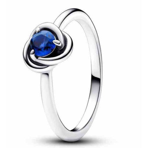 Anillo Nudo Infinito con Azul