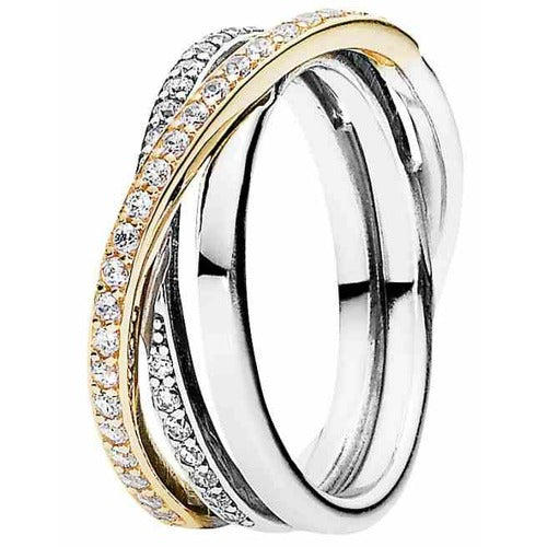 Anillo Triple Entrelazado con Circonitas