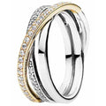 Anillo Triple Entrelazado con Circonitas