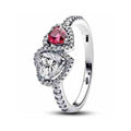 Anillo Doble Corazón Destellos