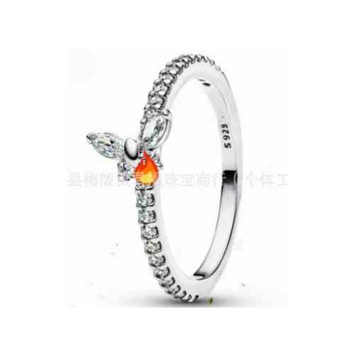 Anillo Mariposa Brillante con Citrino