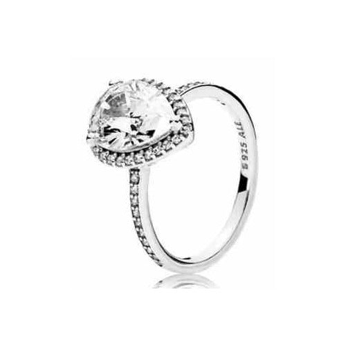 Anillo Corazón Radiante Tipo Pan Plata Esterlina
