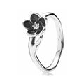Anillo Flor con Diamante Cubic