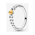 Anillo "Sunshine": Brillo Dorado y Plata Pulida