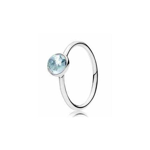 Anillo de Plata con Piedra Azul
