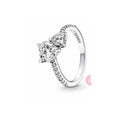 Anillo Corazones Brillantes Plata 925