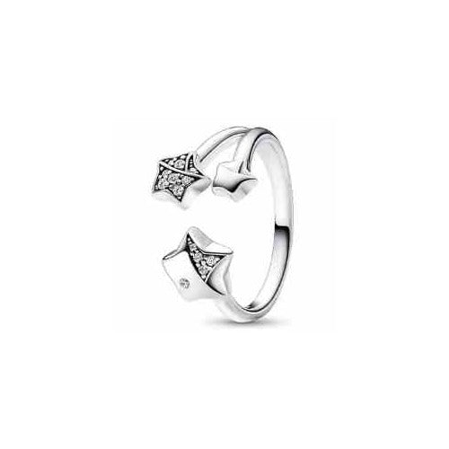 Anillo Doble Estrella Cintilante