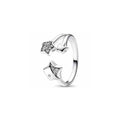 Anillo Doble Estrella Cintilante