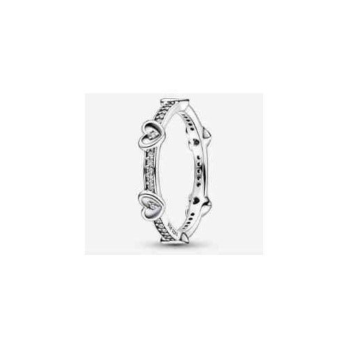Anillo Corazones Brillantes Tipo Pan
