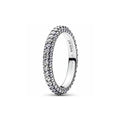 Anillo Tipo Pan Pavé Brillante