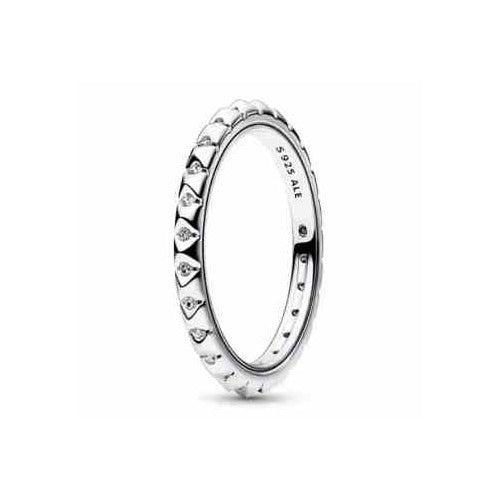Anillo Tipo Pan Corazón Pavé 925 ALE