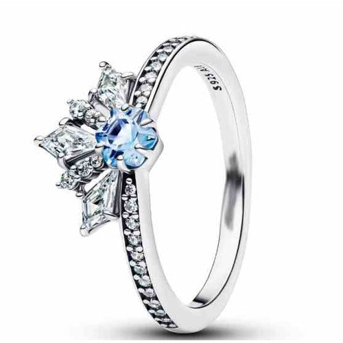 Anillo "Copos de Nieve": Belleza Invernal en Plata y Zafiros