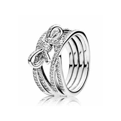 Anillo Triple Lazo Brillante