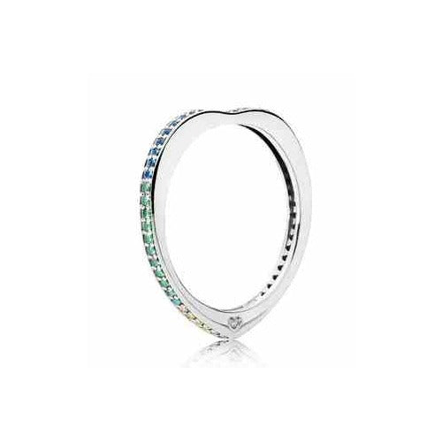Anillo "Corazón Arcoíris"