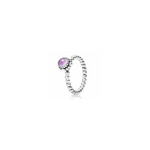 Anillo Tipo Pan Corazón Luminoso Púrpura