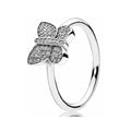 Anillo Mariposa Brillante en Plata Esterlina