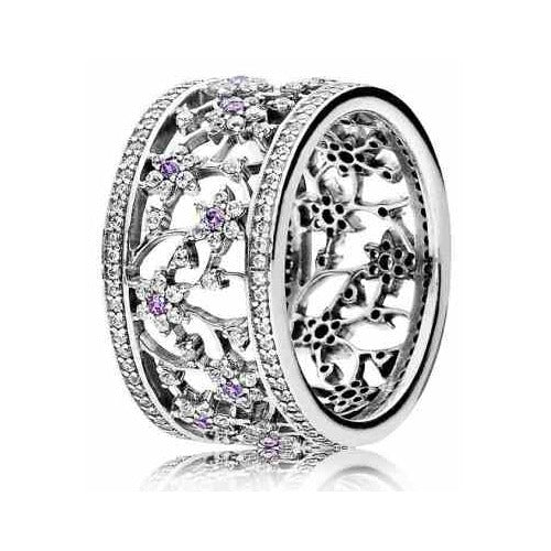 Anillo Flores Celestiales con Circonitas