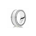 Anillo Tipo Pan Hearts Pavé Blanco S925 ALE