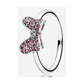 Anillo Minnie Sparkle Bow Rosa Tipo Pan