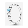 Anillo "Gotas de Mar" con Cristal Azul