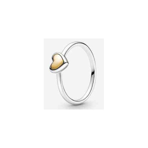 Anillo Corazón Dorado y Plateado