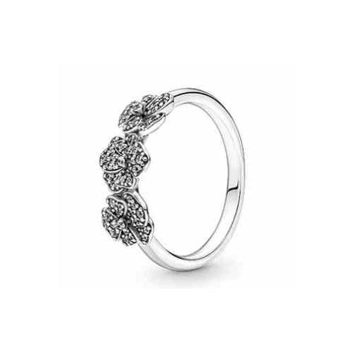 Anillo Flores Brillantes