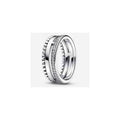 Anillo Triple con Eslabones y Brillantes