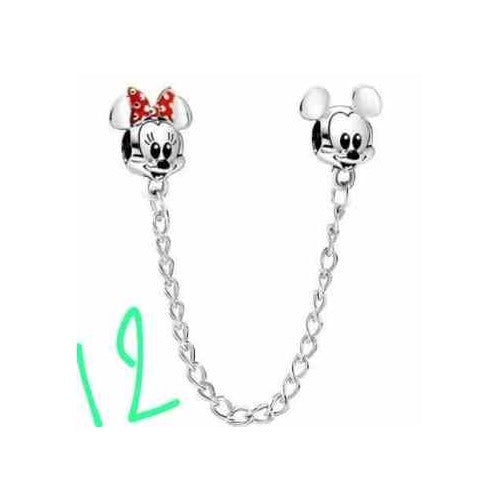 Cadena de Seguridad Minnie & Mickey Mouse