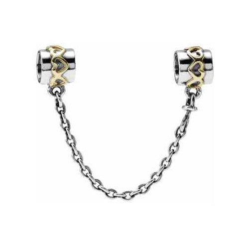 Cadena de Seguridad "Amor Eterno" con Corazones