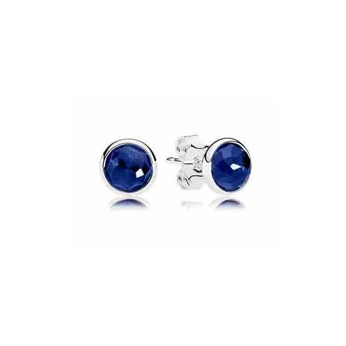 Aretes con tipo Zafiro Azul