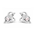 Aretes Infinito con tipo Perla Rosa