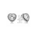 Aretes Corazón Brillante con Circonitas