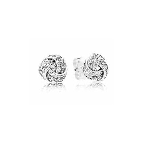 Aretes Nudo Infinito Brillantes