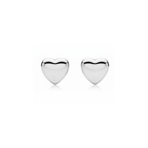 Aretes Corazón Plateado