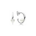 Aretes de aro con tipo perla