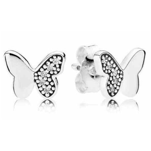 Aretes de Mariposa con Circones Brillantes