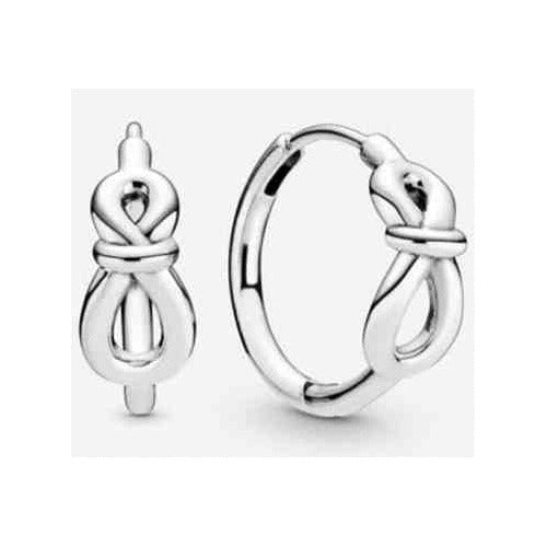Aretes Nudo Infinito de Plata