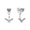 Aretes Corazón con V y Circones