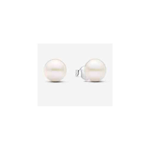 Elegantes Aretes de tipo Perla Blanca
