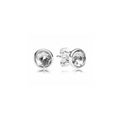 Pendientes de Plata con Cristal Transparente