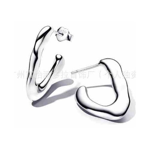 Pendientes Irregulares de Plata