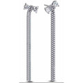 Aretes de moño con cascada de tipo diamantes