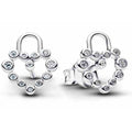 Aretes Colgantes Corazón Con Cristales