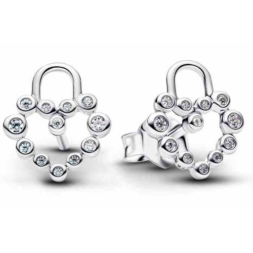 Aretes Colgantes Corazón Con Cristales
