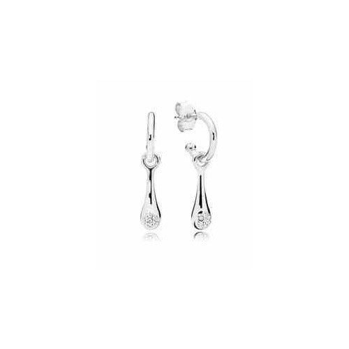 Aretes de plata con forma de gota