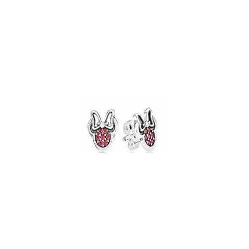 Aretes Minnie Mouse con Circonitas Rosas