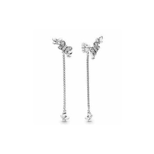 Aretes Mariposa con Cadena